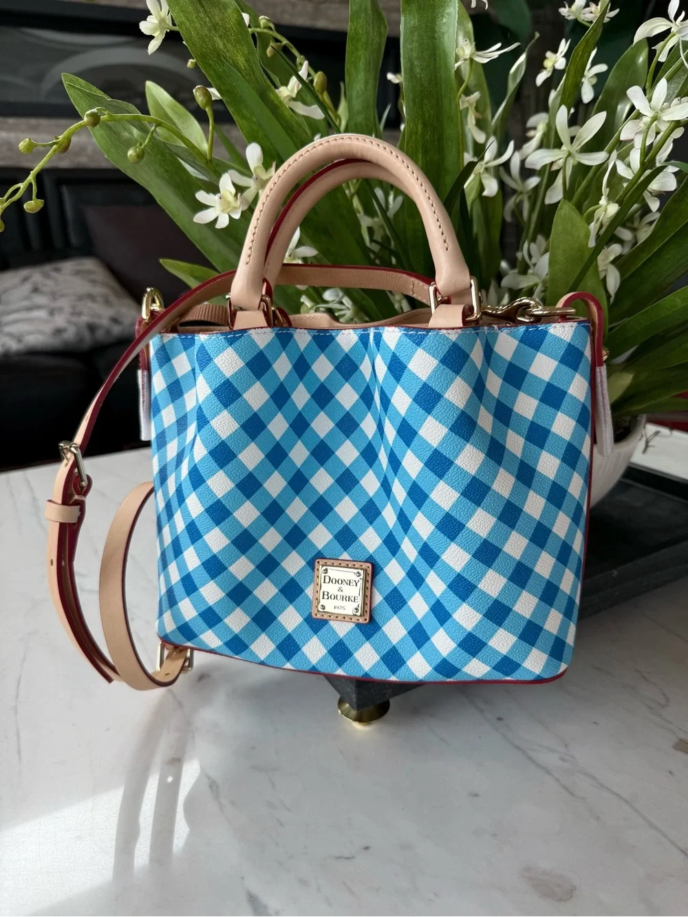 New Dooney & Bourke Mini Barlow Cotton/Leather Bag